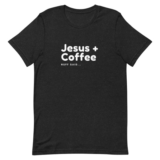 Jesus+Coffee Unisex t-shirt